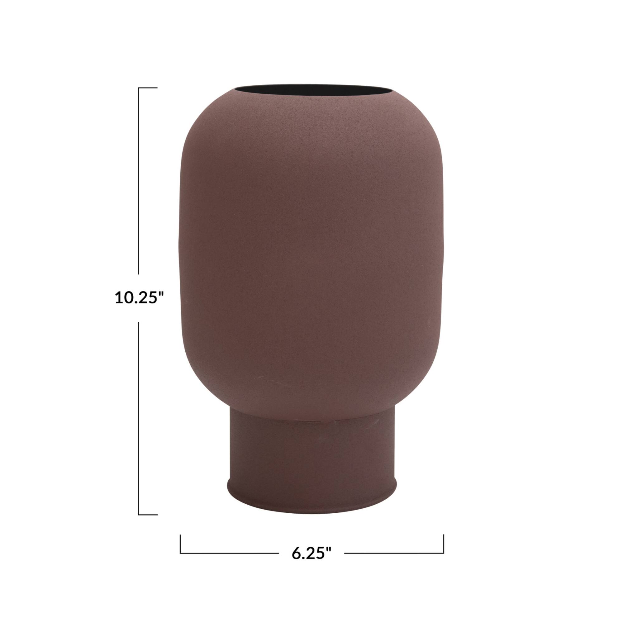 Hello Honey® 11.25" Plum Textured Decorative Flower Vase
